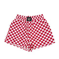 DARK RED WHITE CHECK BOXER SHORT - Lulu mac
