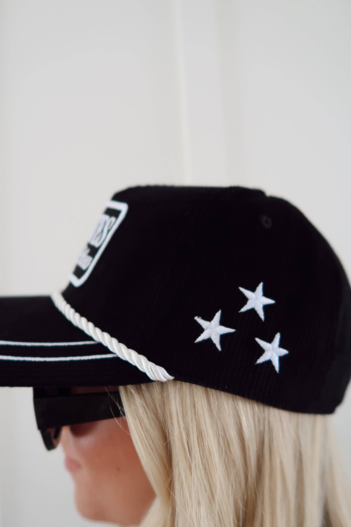 Tailgates Well With Others Black Corduroy Patch Hat Game Day