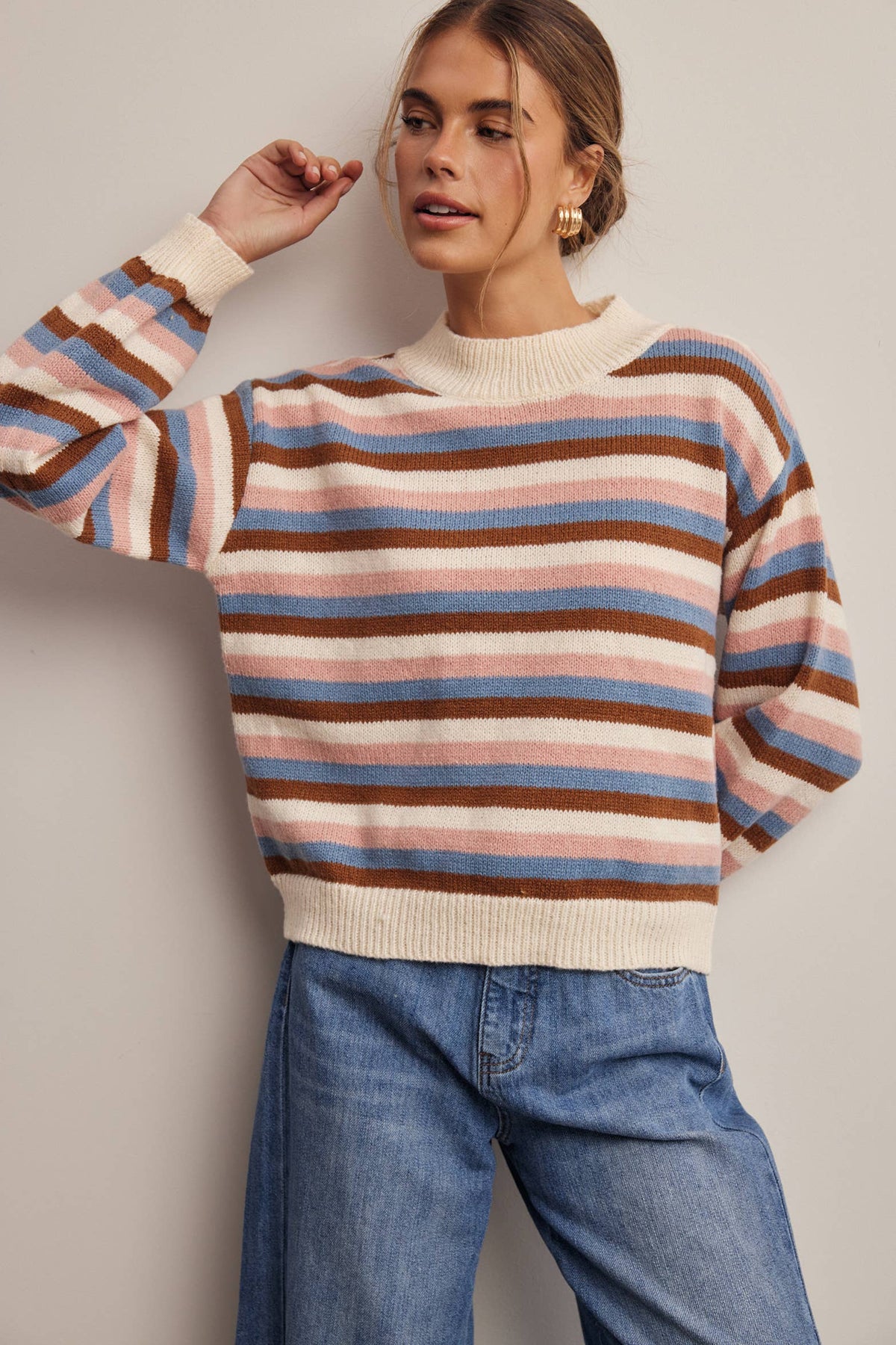 Multi Stripe Knit Sweater