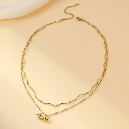 18K STAINLESS STEEL TARNISH FREE DOG NECKLACE | 40NK9696