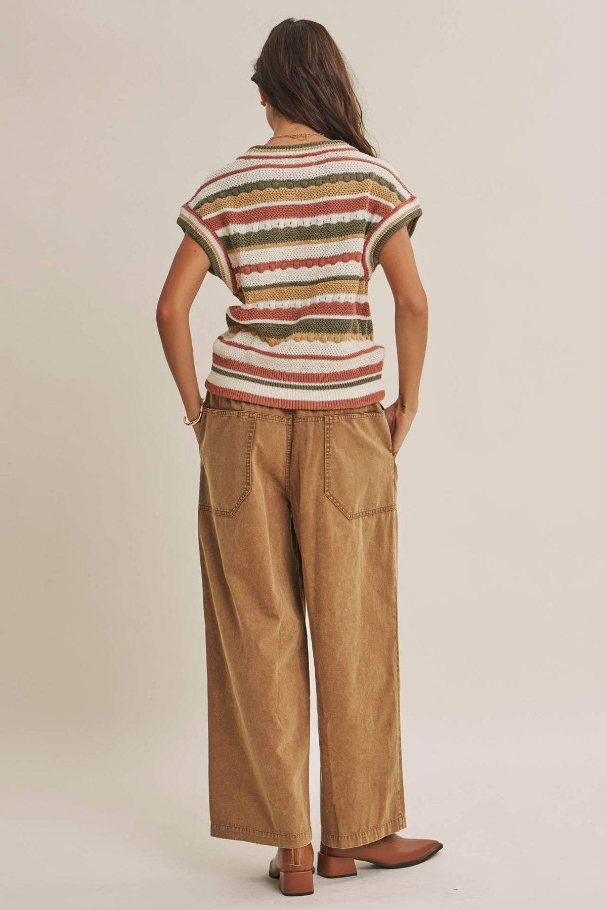 SEASONLESS TRANSITIONAL TEXTURED STRIPE SWEATER VEST