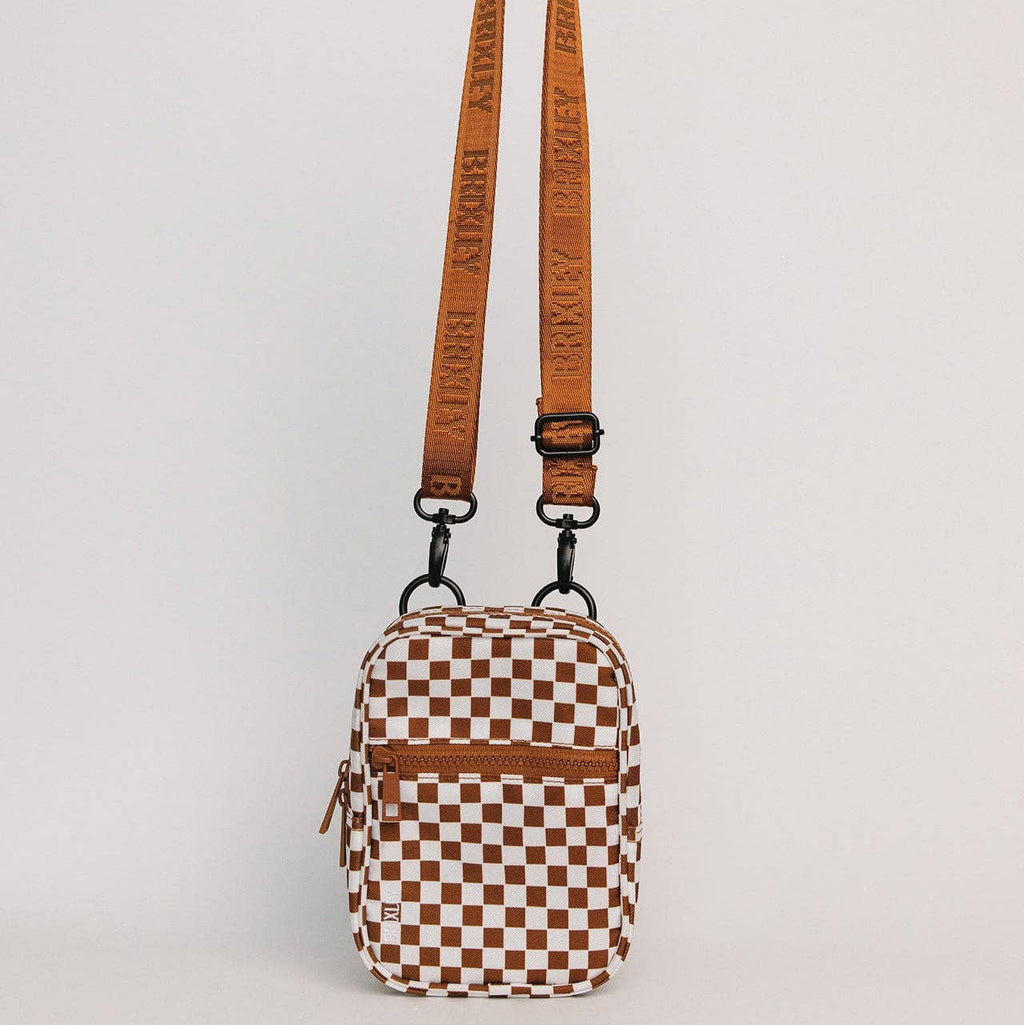 Brown Checkered Brixley Crossbody Sling