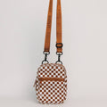 Brown Checkered Brixley Crossbody Sling