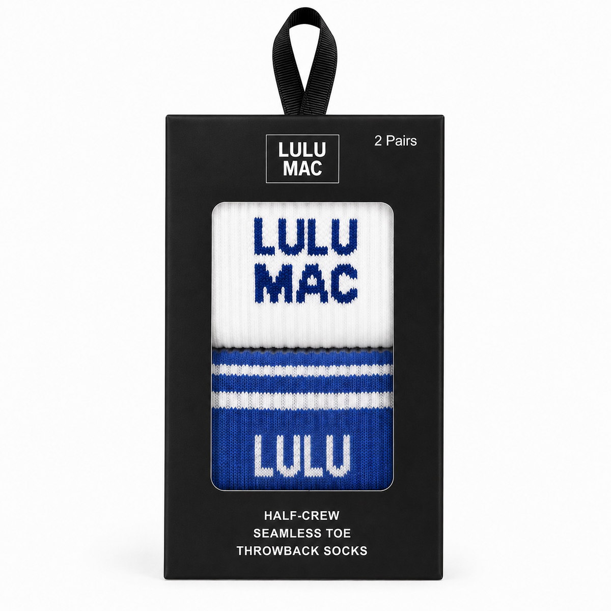 Lulu Mac Socks 2 Pair Box-  ROYAL/ROYAL
