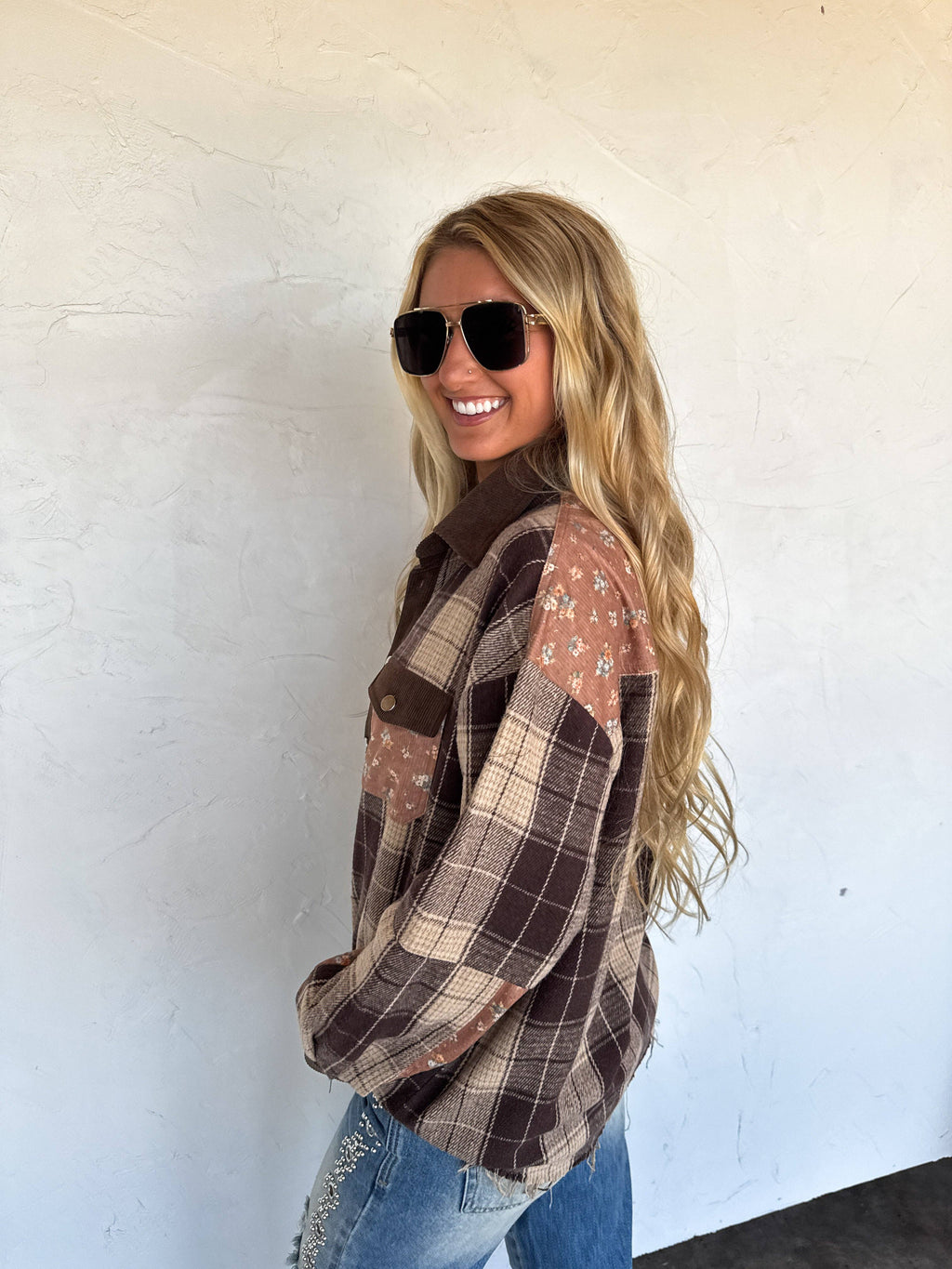 SCARLETT PLAID SHACKET