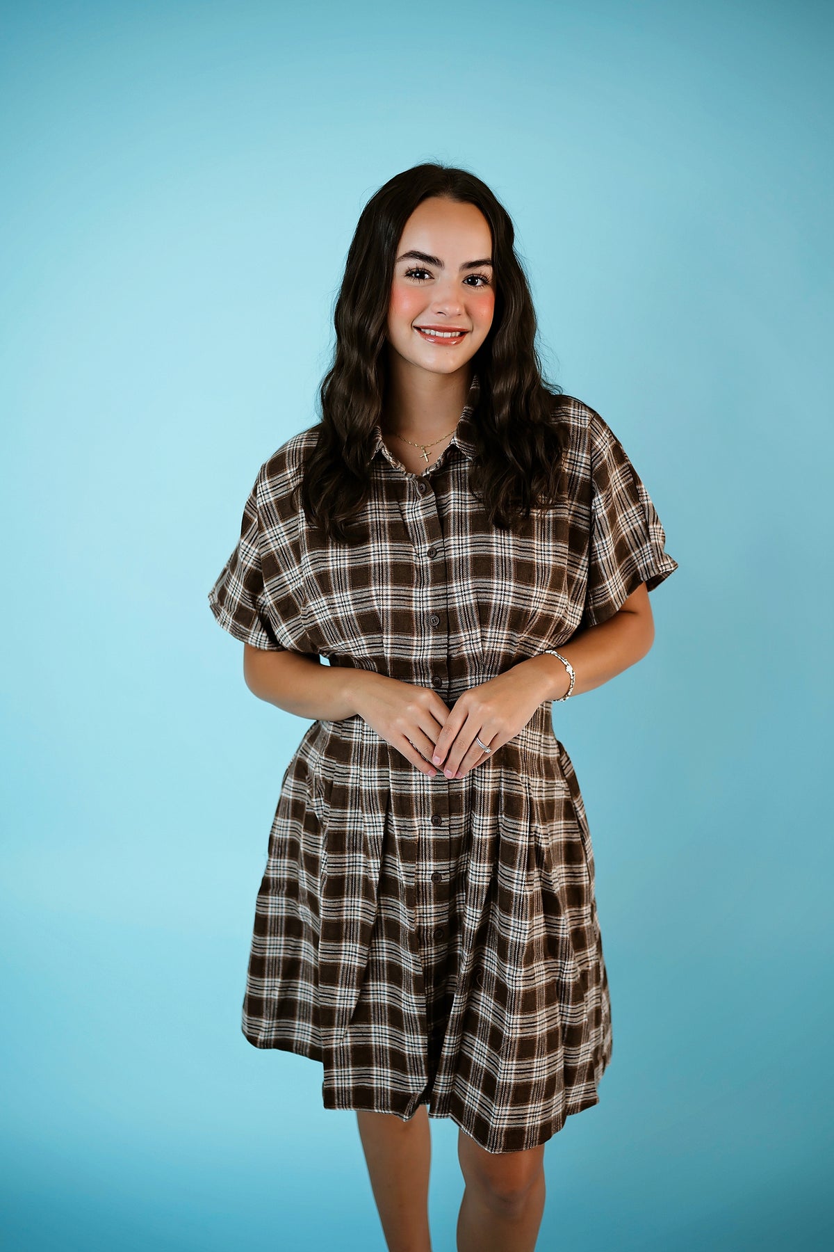 Pecan Grove Plaid Mini Dress 🤎