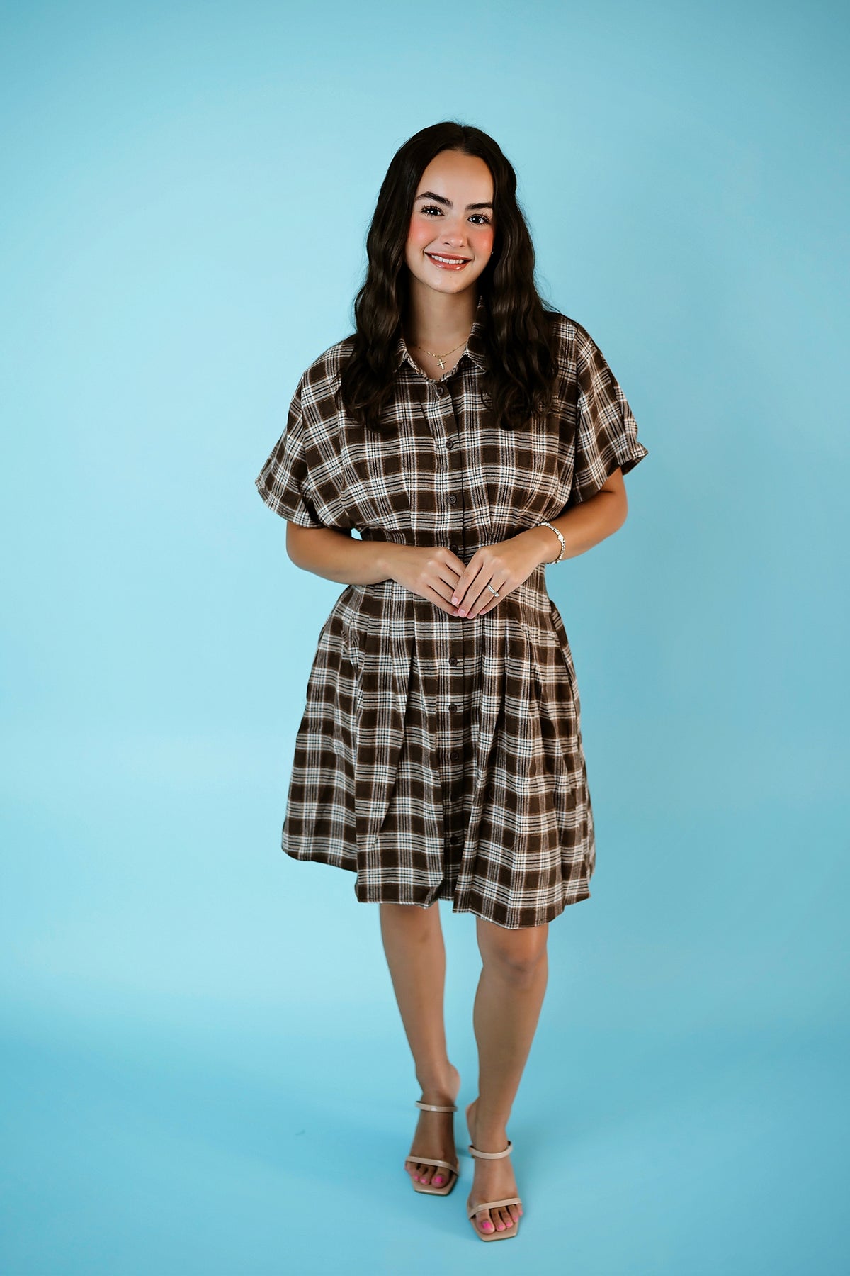 Pecan Grove Plaid Mini Dress 🤎