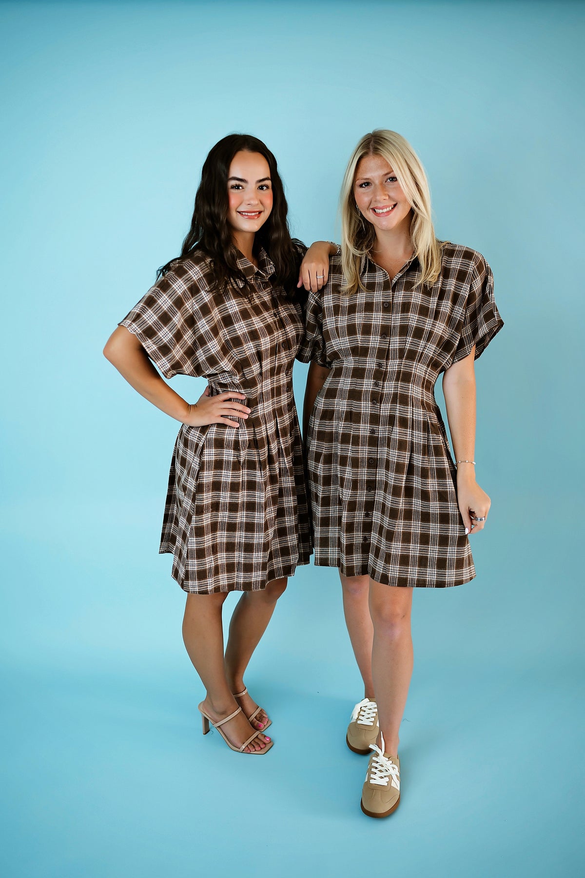 Pecan Grove Plaid Mini Dress 🤎