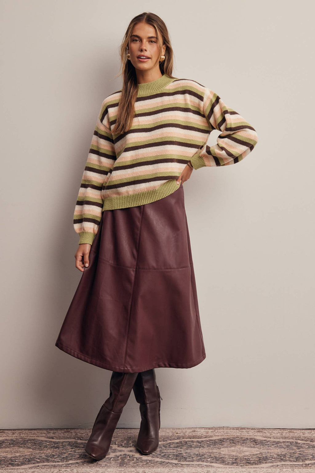Multi Stripe Knit Sweater