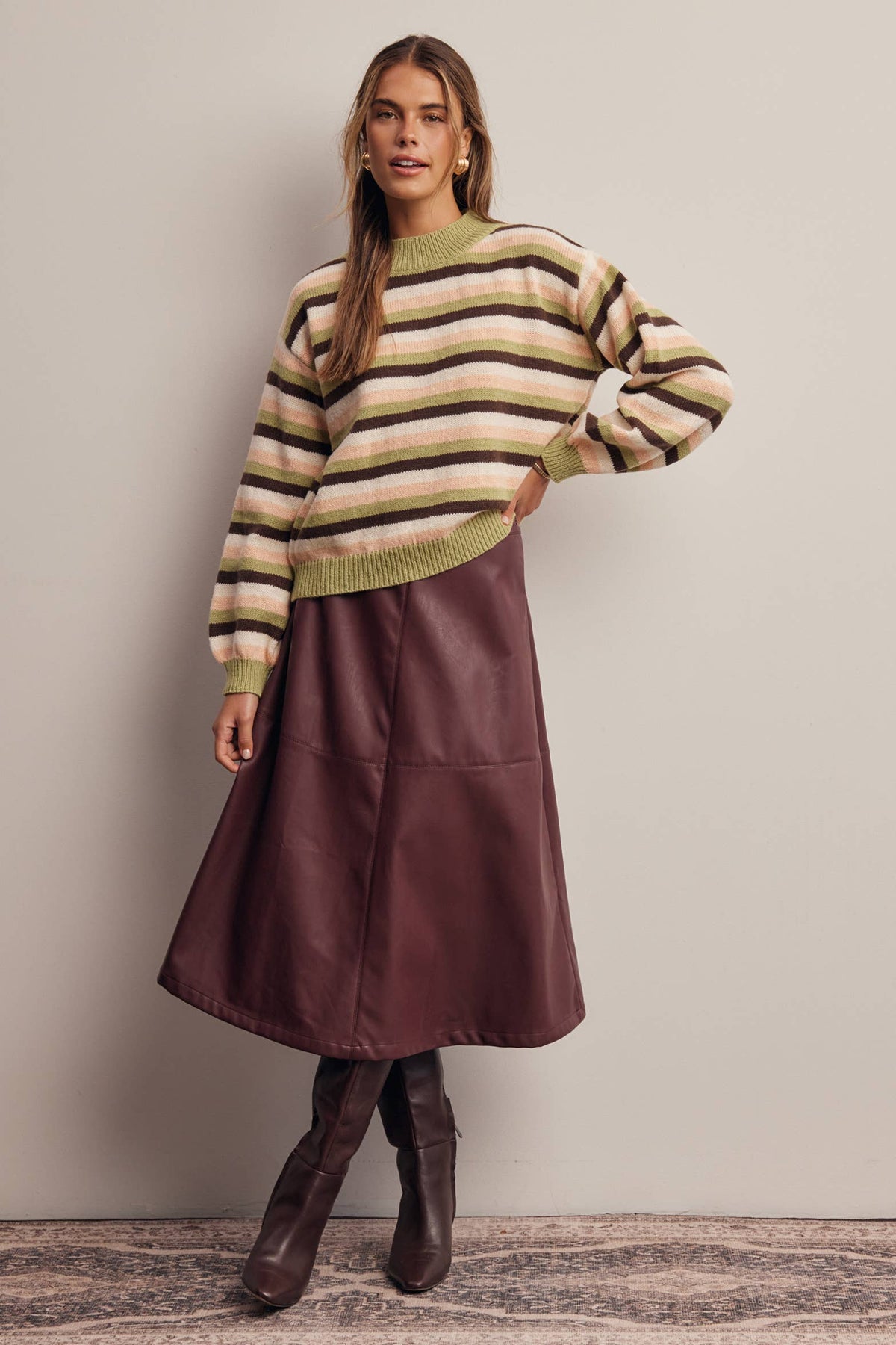 Multi Stripe Knit Sweater