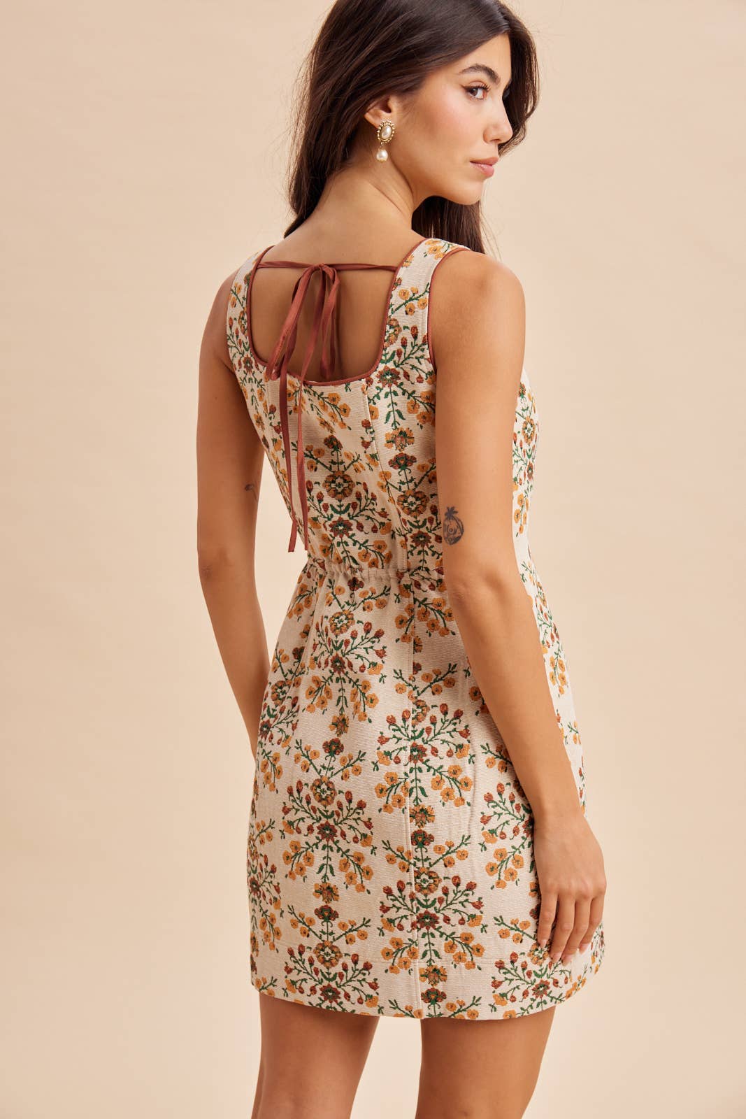 The Marigold Muse Tapestry Mini Dress ✨