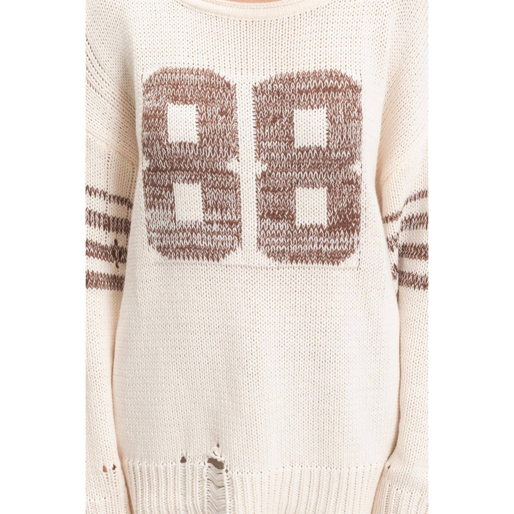Oversized Number 88 Knit Sweater