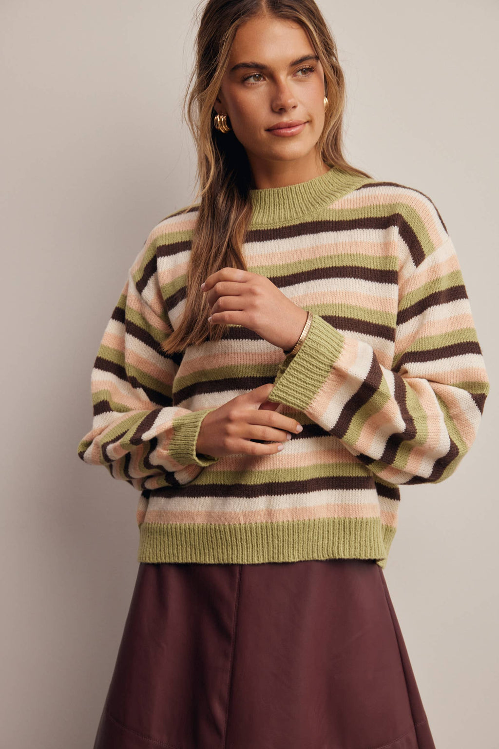 Multi Stripe Knit Sweater