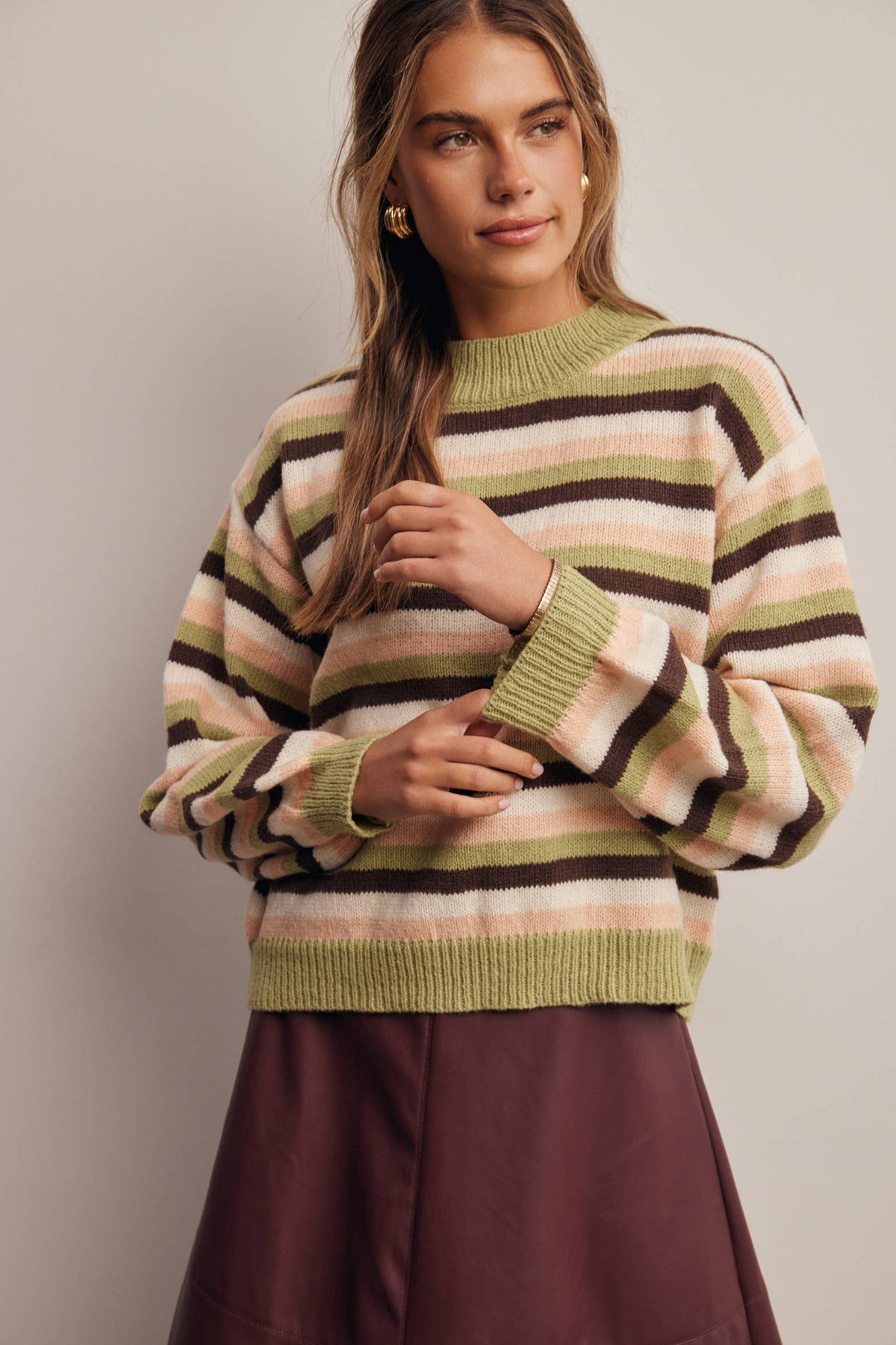 Multi Stripe Knit Sweater