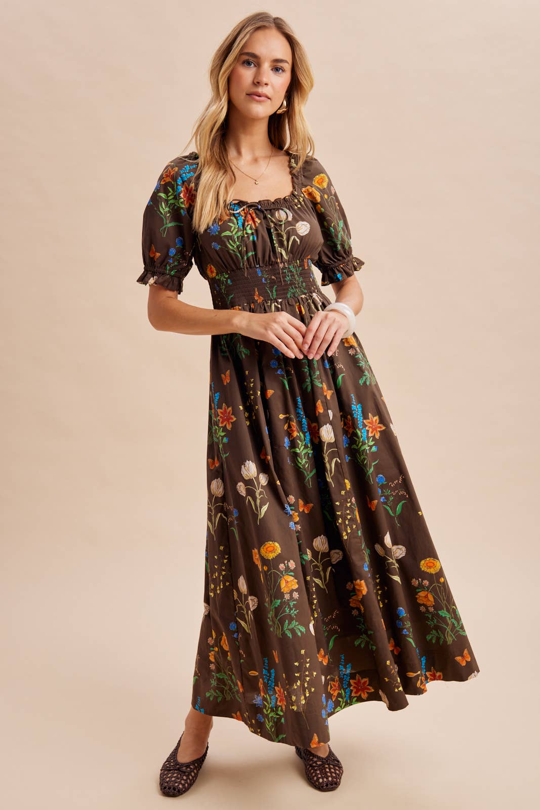 COTTON FLORAL MAXI