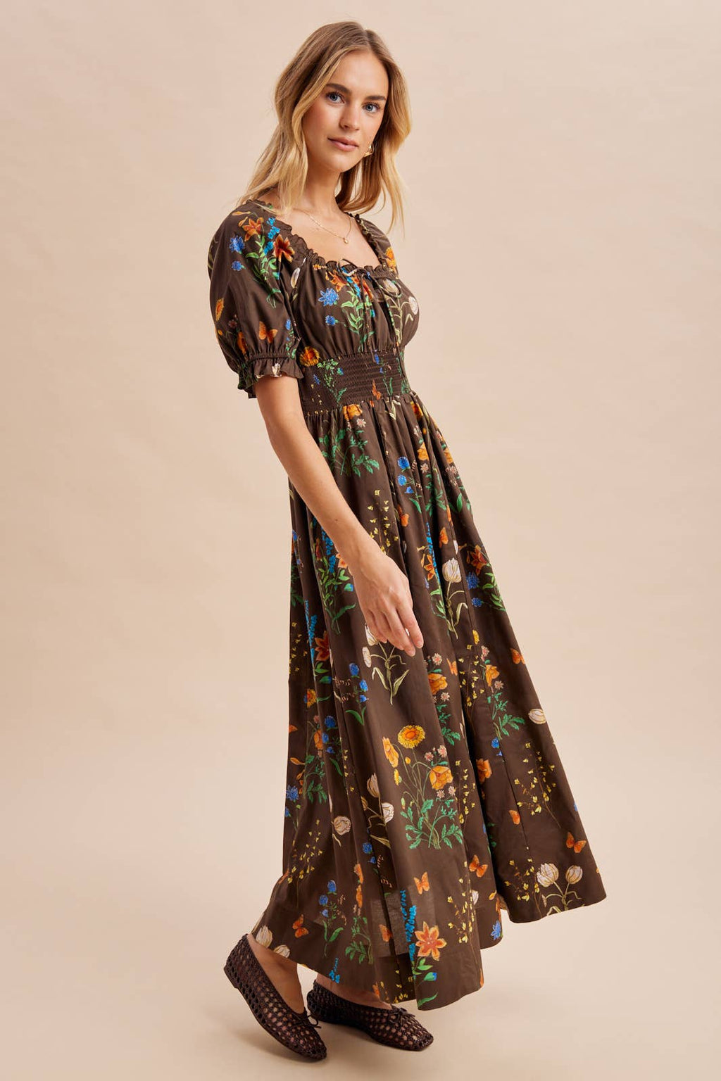 COTTON FLORAL MAXI
