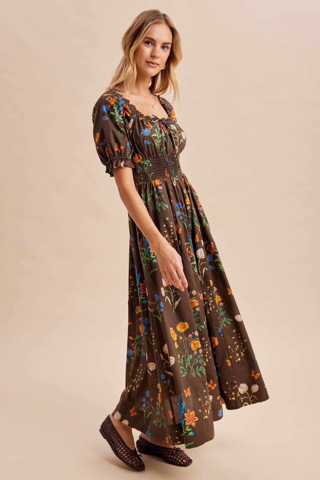 COTTON FLORAL MAXI