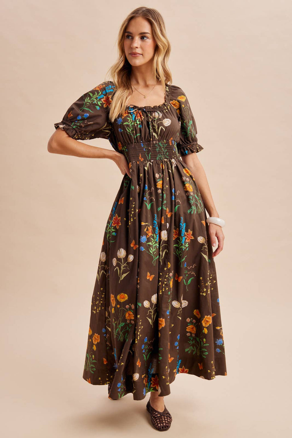 COTTON FLORAL MAXI