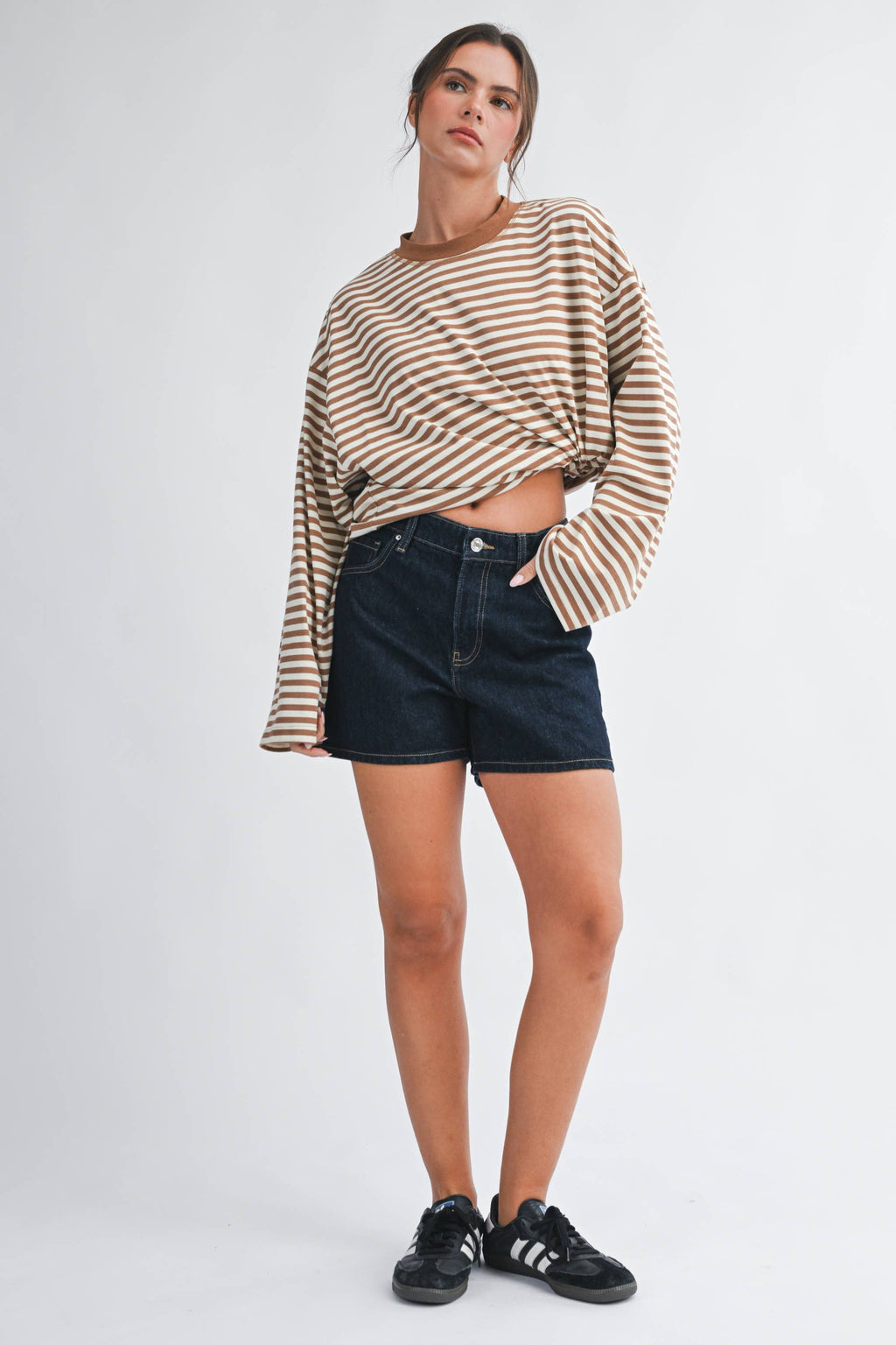 Easy Does It Oversized Stripe Top 🤎