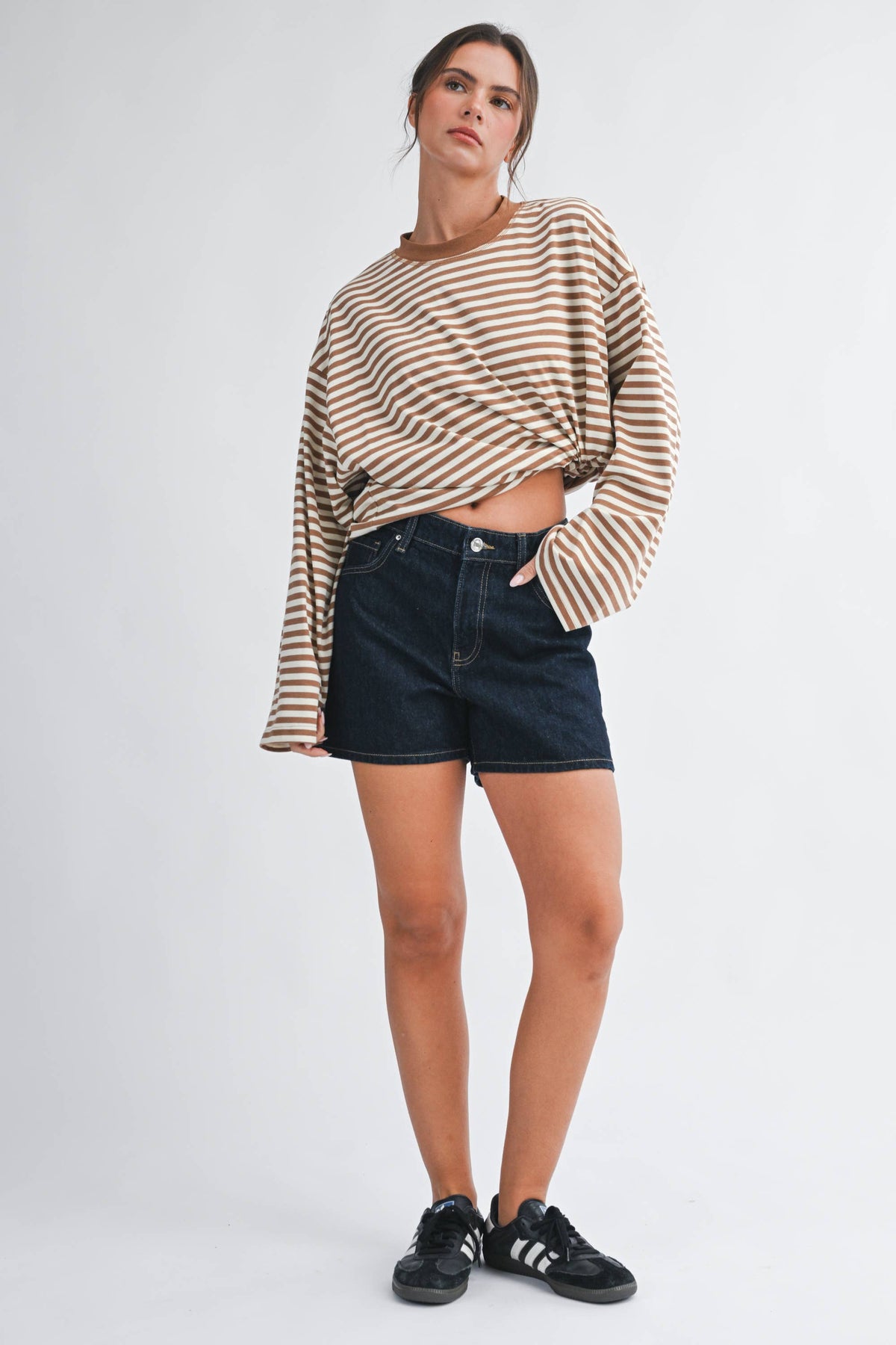 Easy Does It Oversized Stripe Top 🤎