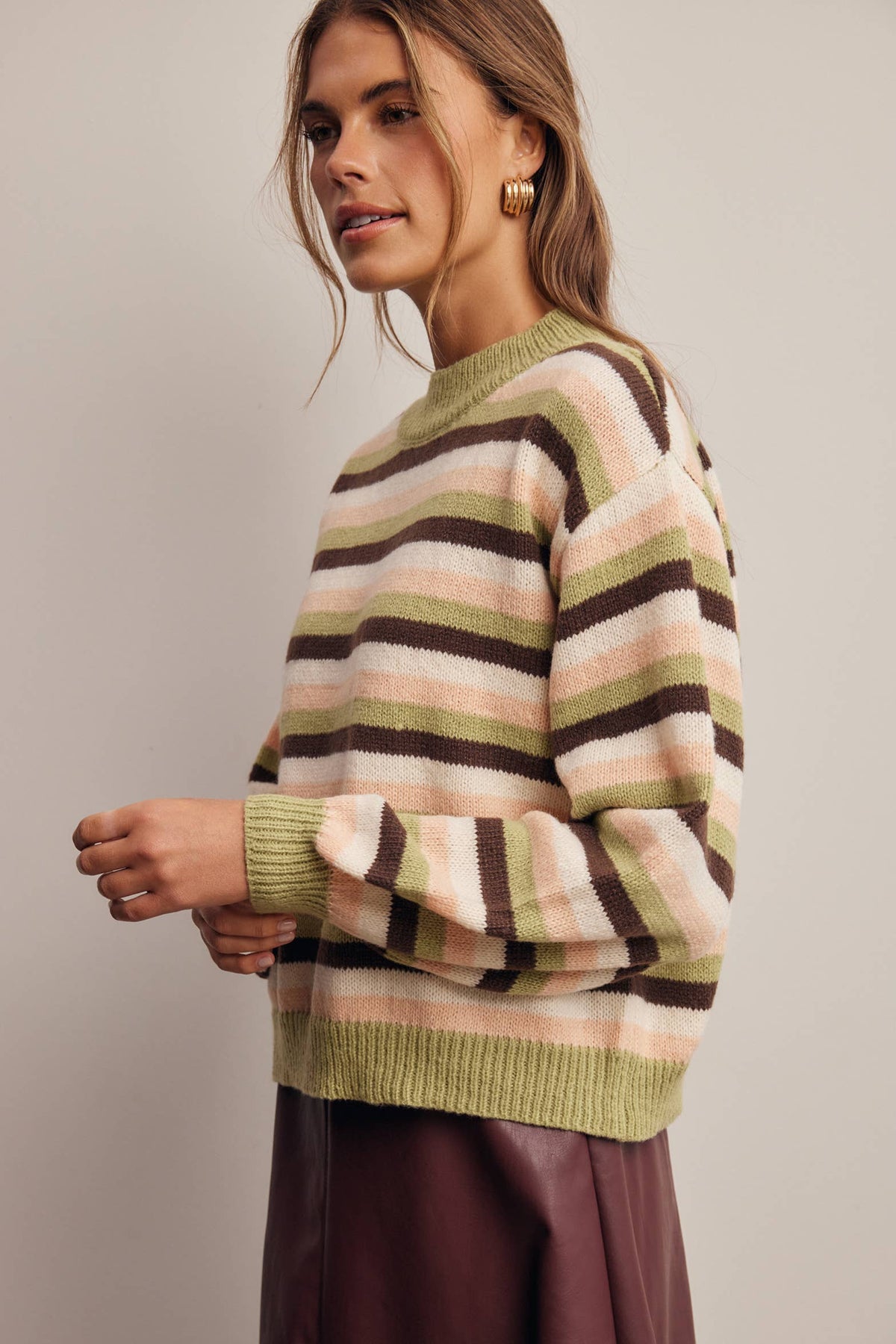 Multi Stripe Knit Sweater