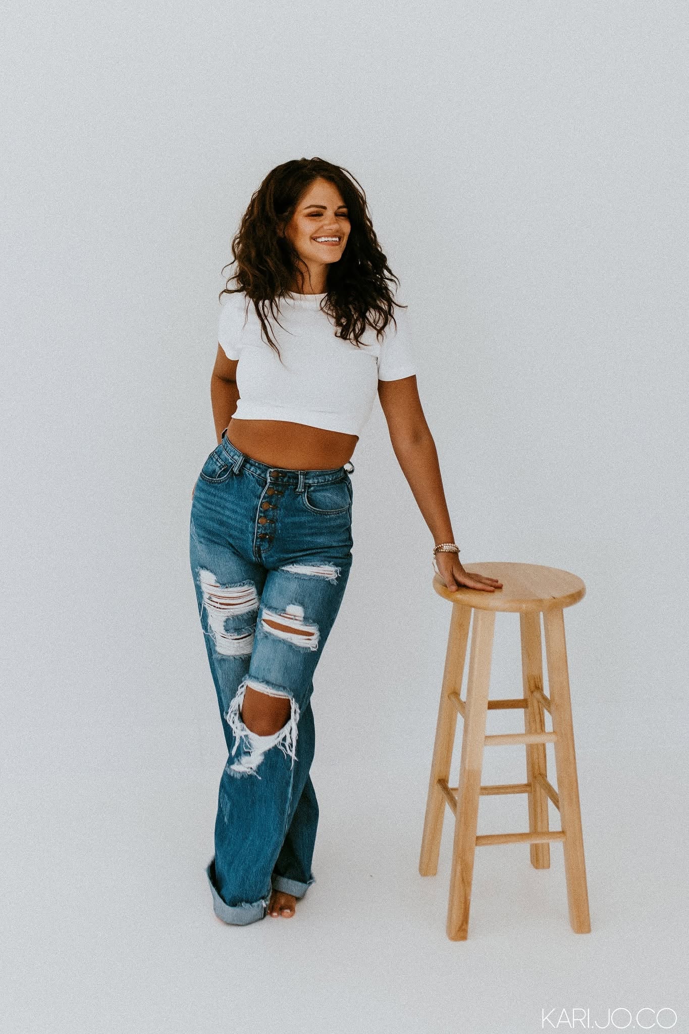 Distressed Wide Leg (Kari Jo's Favorite Jeans) SIZE up