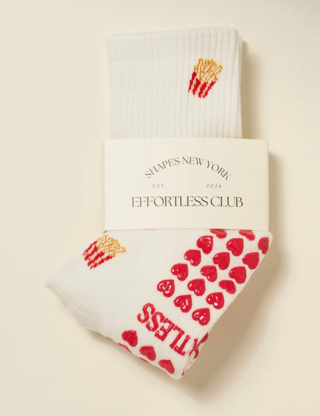 🍟 French Fries Grip Sock, Pilates Socks