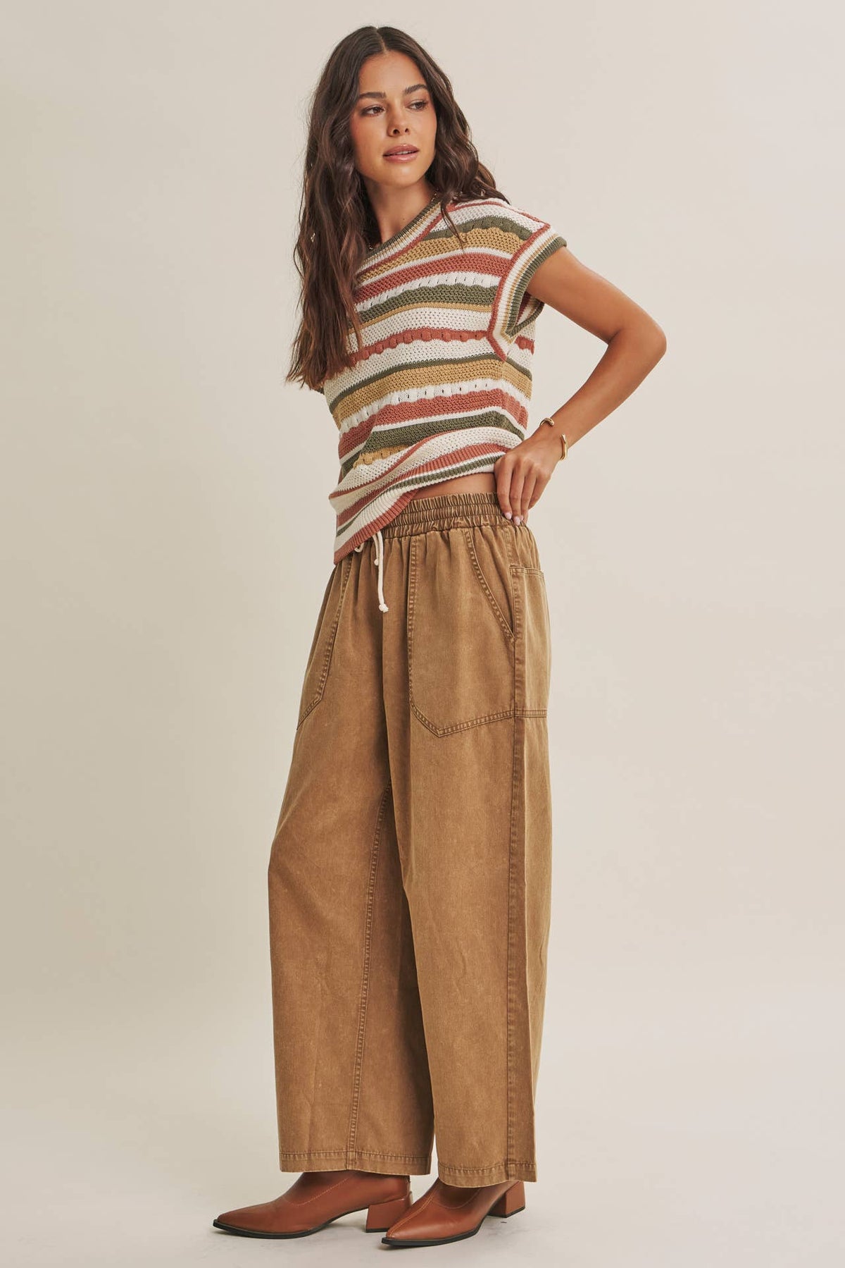 SEASONLESS TRANSITIONAL TEXTURED STRIPE SWEATER VEST