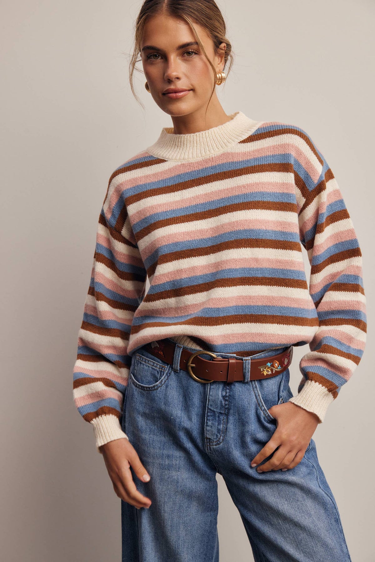 Multi Stripe Knit Sweater
