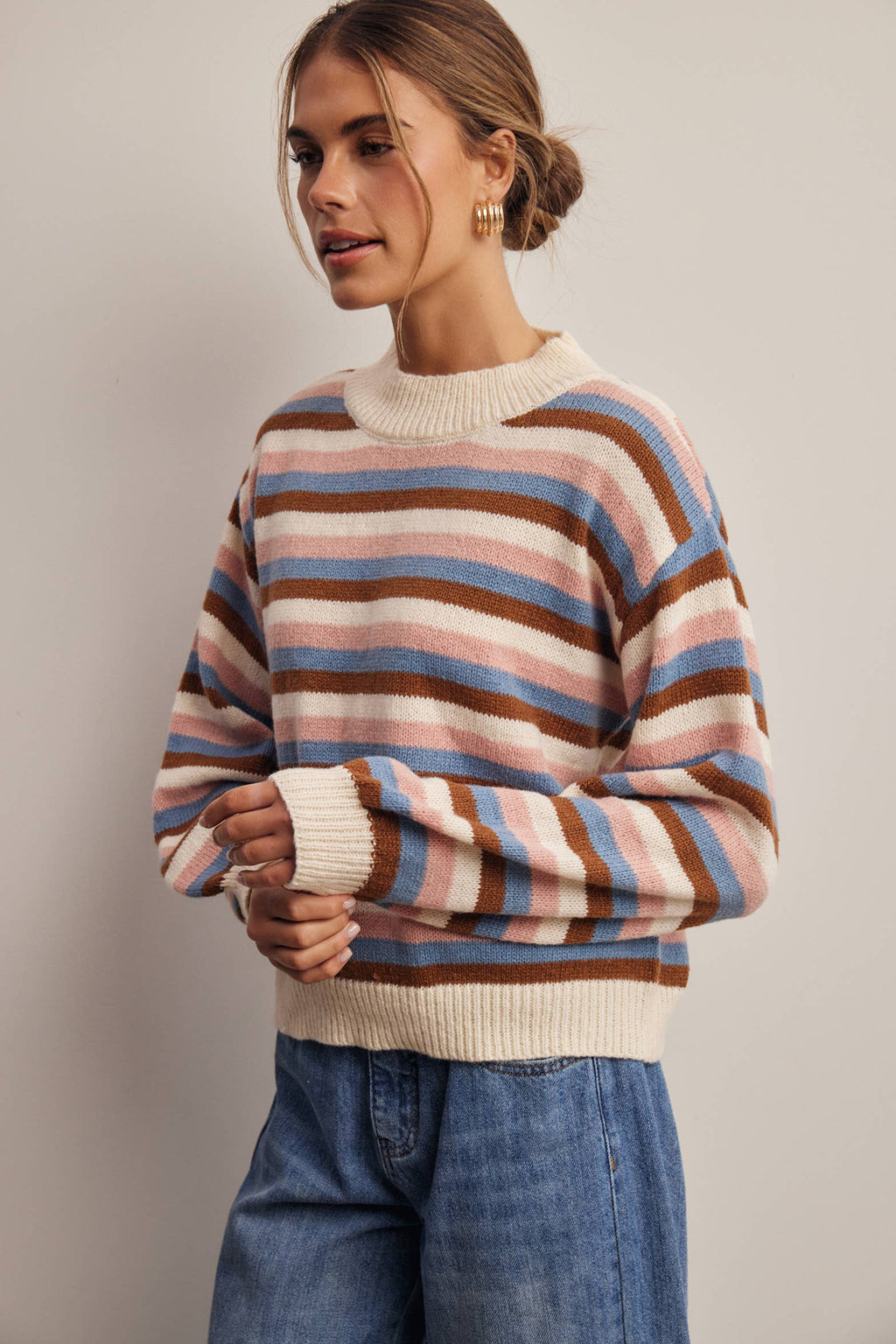 Multi Stripe Knit Sweater