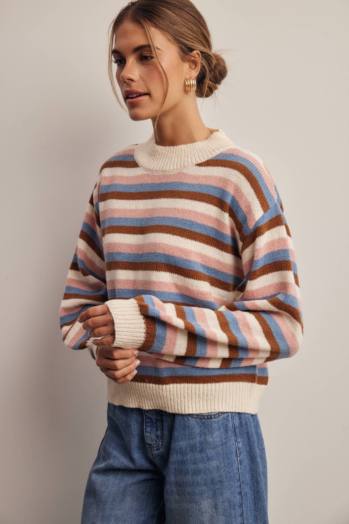 Multi Stripe Knit Sweater