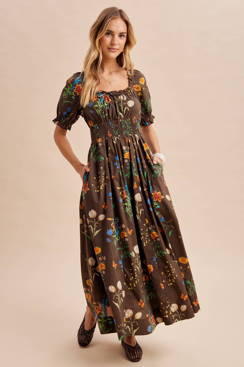 COTTON FLORAL MAXI