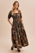 COTTON FLORAL MAXI