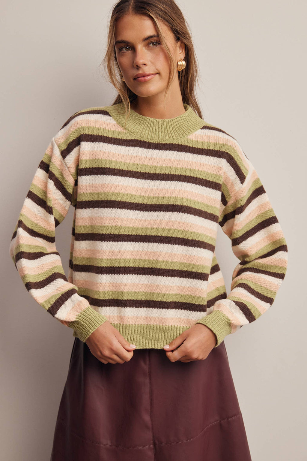 Multi Stripe Knit Sweater