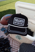 Tailgates Well With Others Black Corduroy Patch Hat Game Day