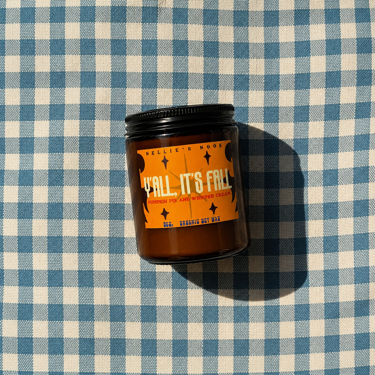 Y’all, Its Fall Candle - Pumpkin Pie & Whipped Cream