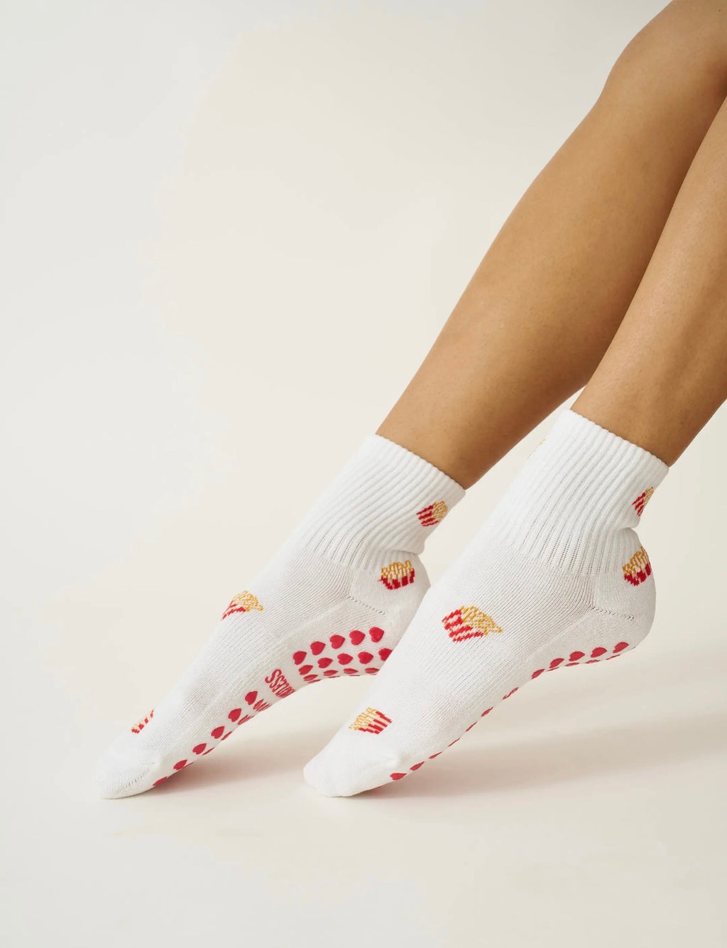 🍟 French Fries Grip Sock, Pilates Socks