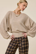 Slouchy Dolman Sleeve Knit Sweater