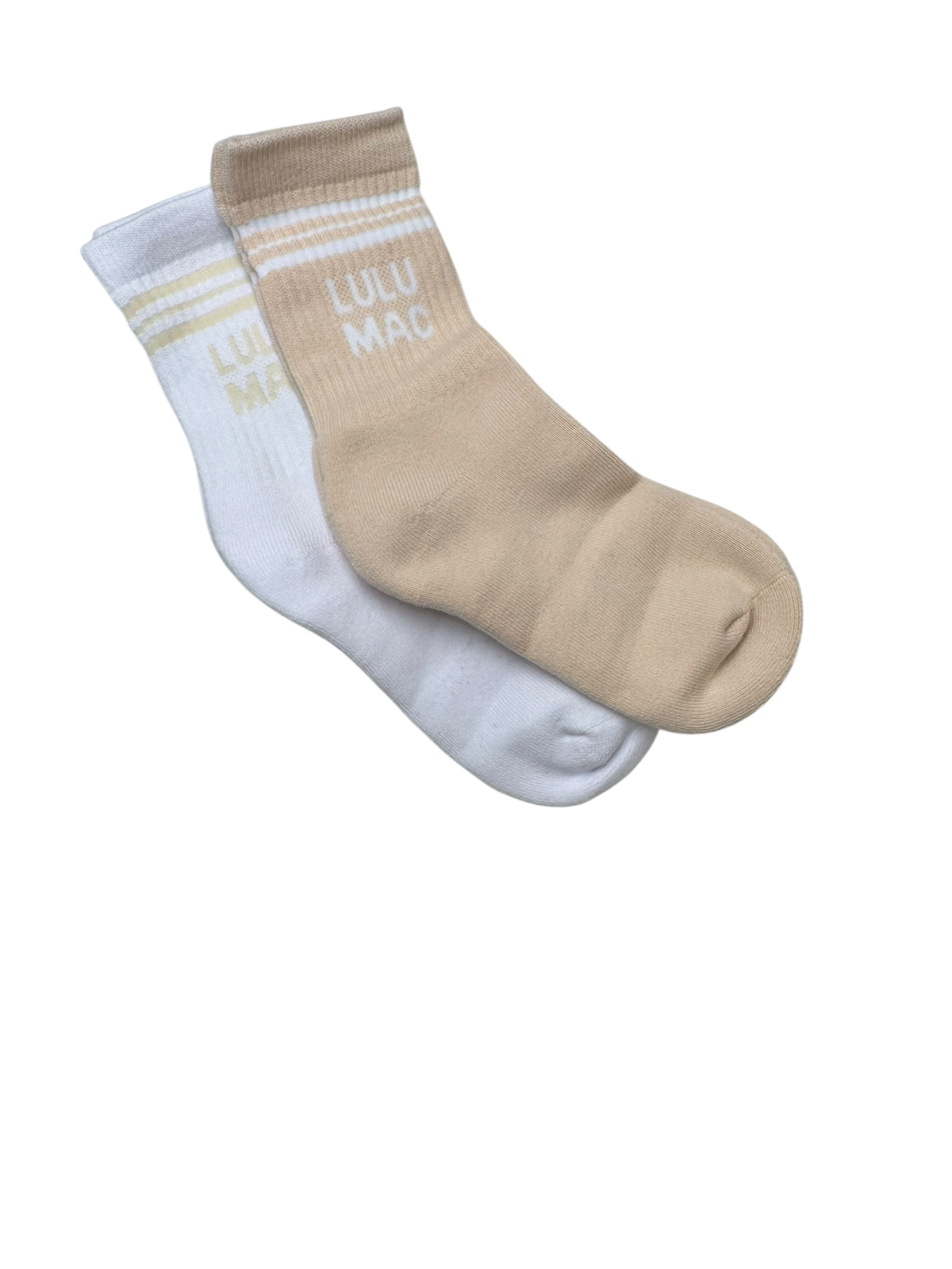 Lulu Mac Socks 2 Pair Box- BEIGE/BEIGE