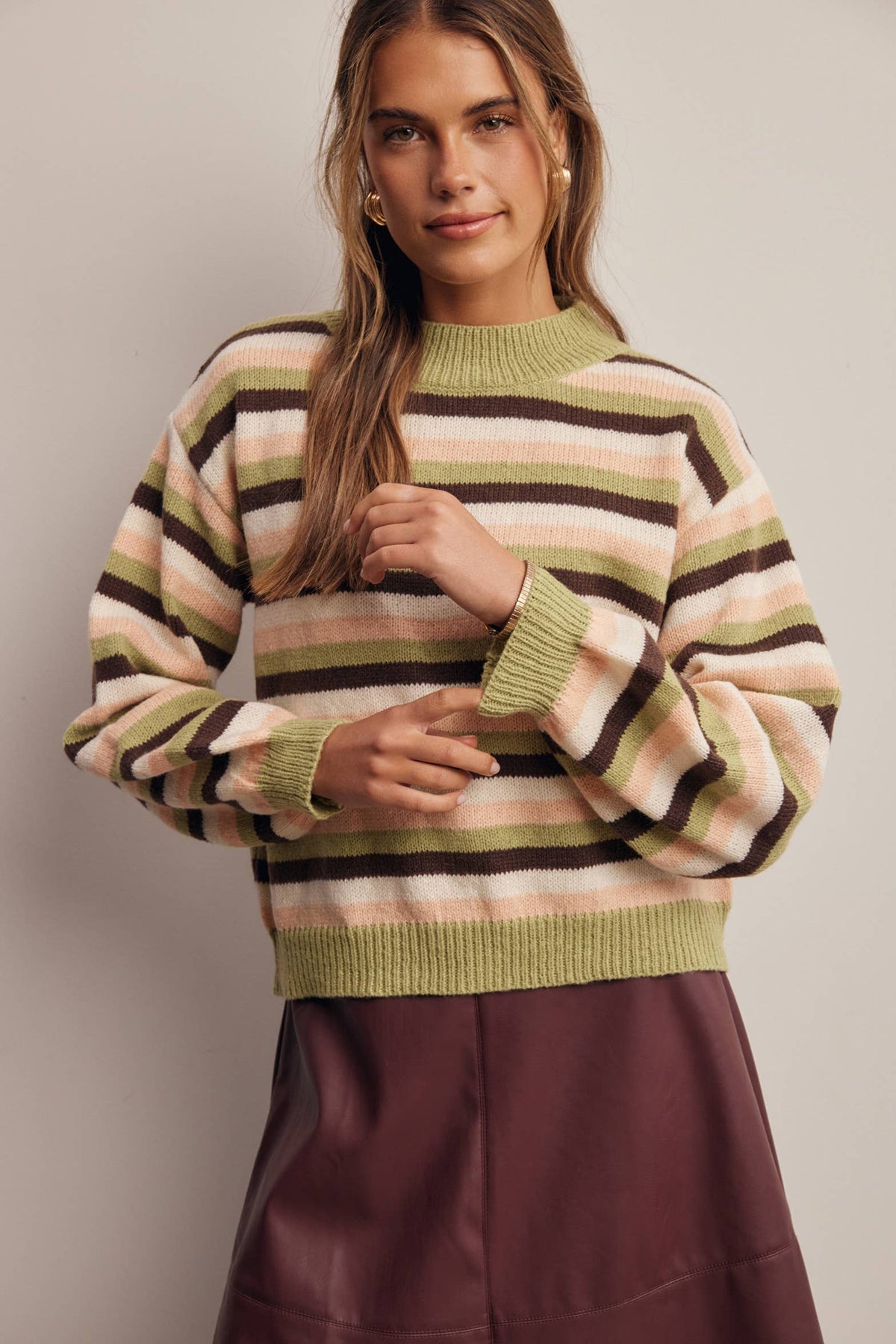 Multi Stripe Knit Sweater