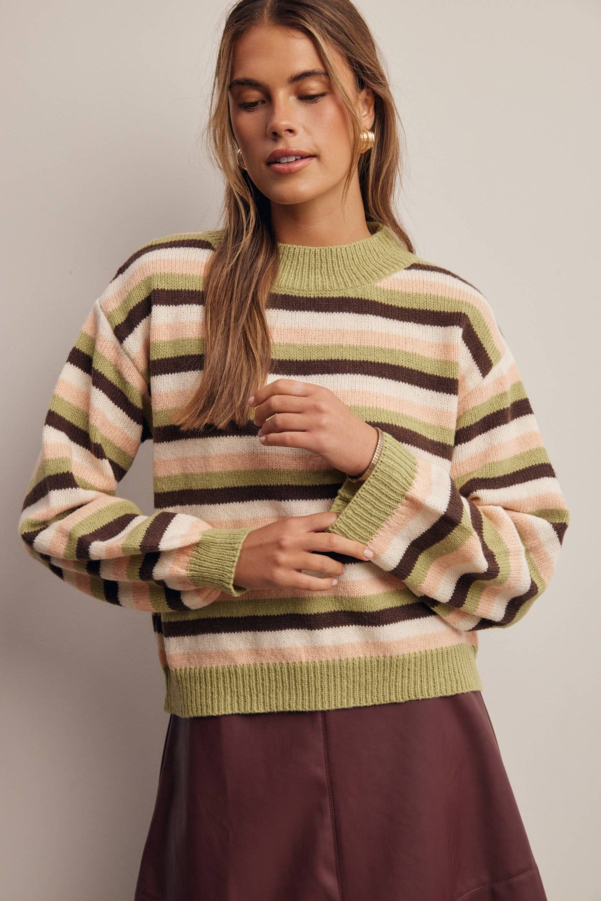 Multi Stripe Knit Sweater