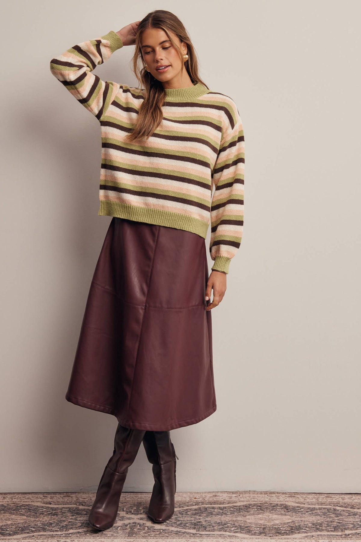Multi Stripe Knit Sweater