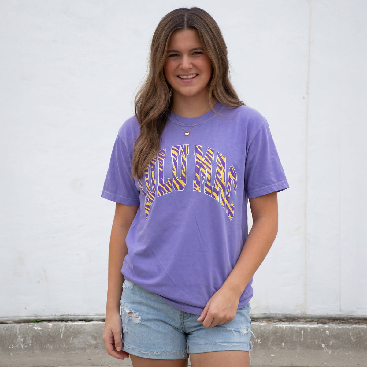 Tiger Stripe Adult Violet Comfort Colors Tee