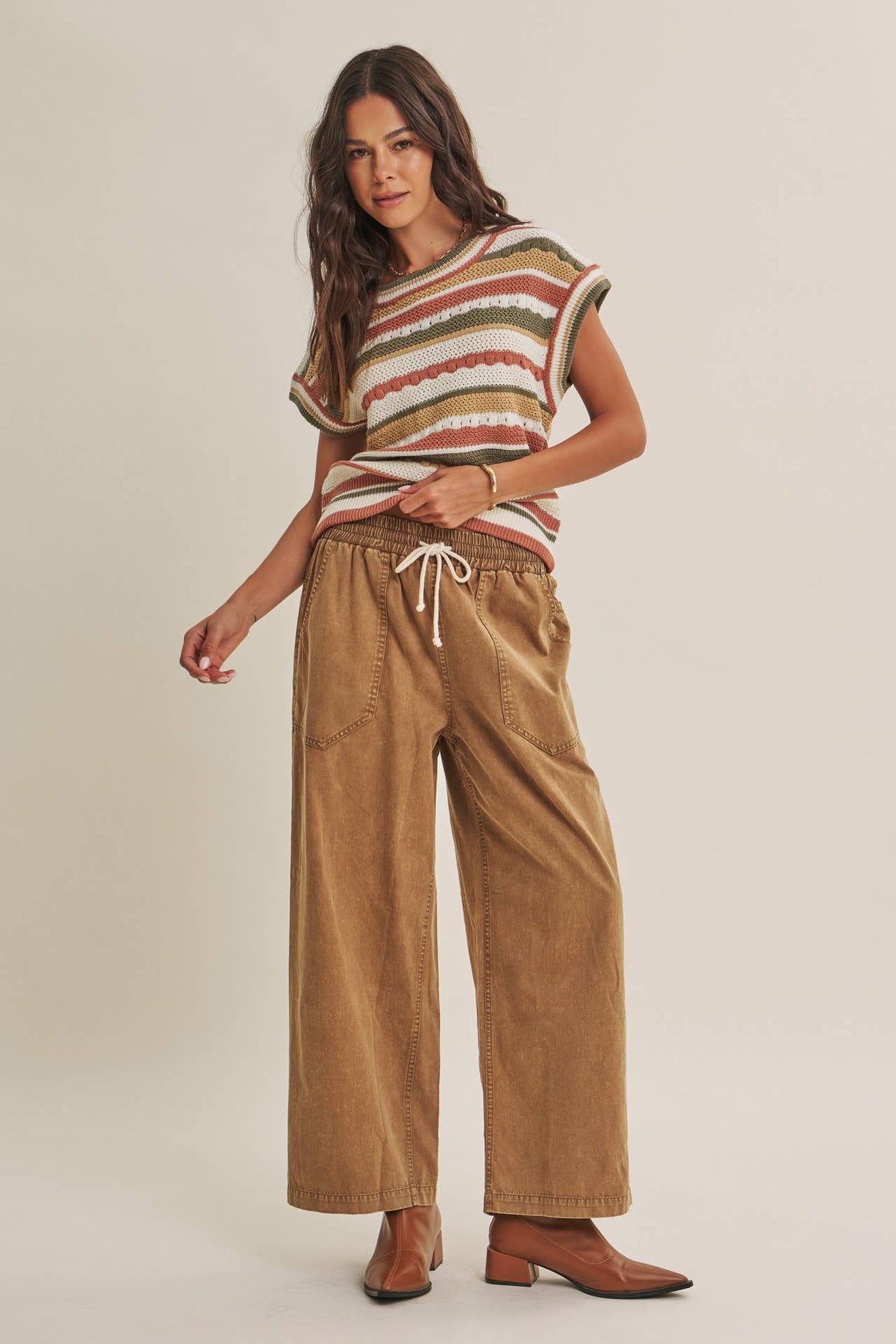 SEASONLESS TRANSITIONAL TEXTURED STRIPE SWEATER VEST