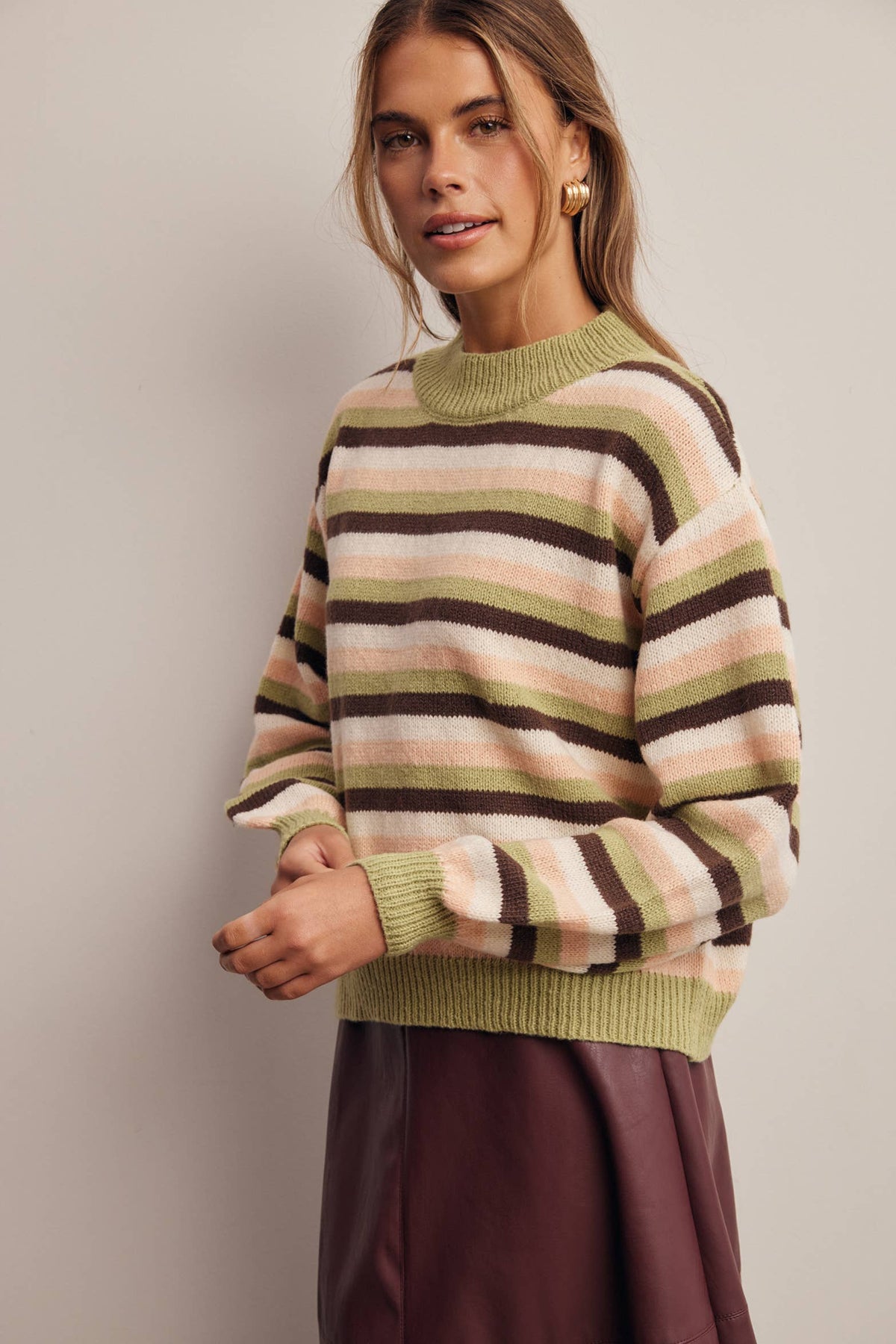 Multi Stripe Knit Sweater