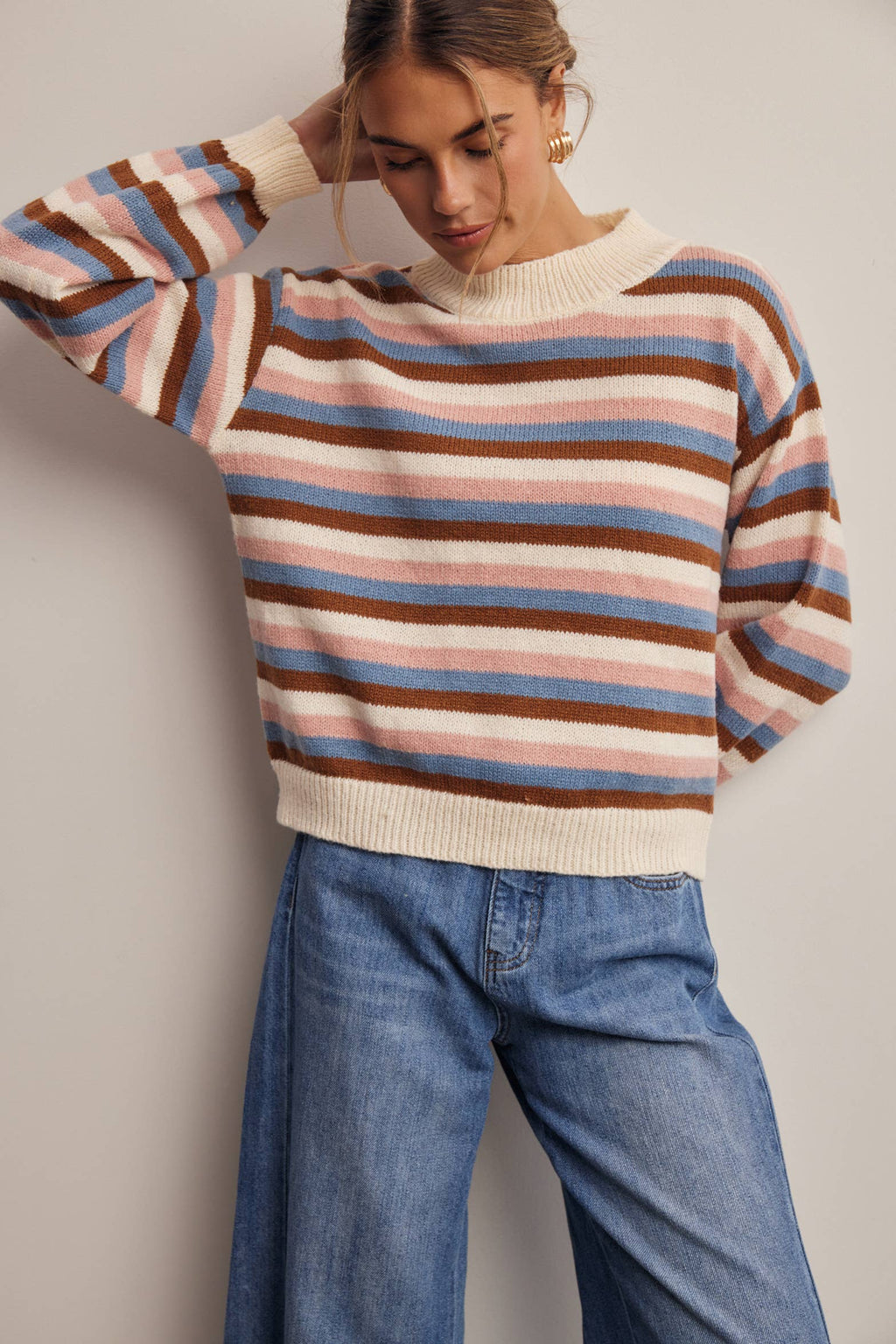 Multi Stripe Knit Sweater