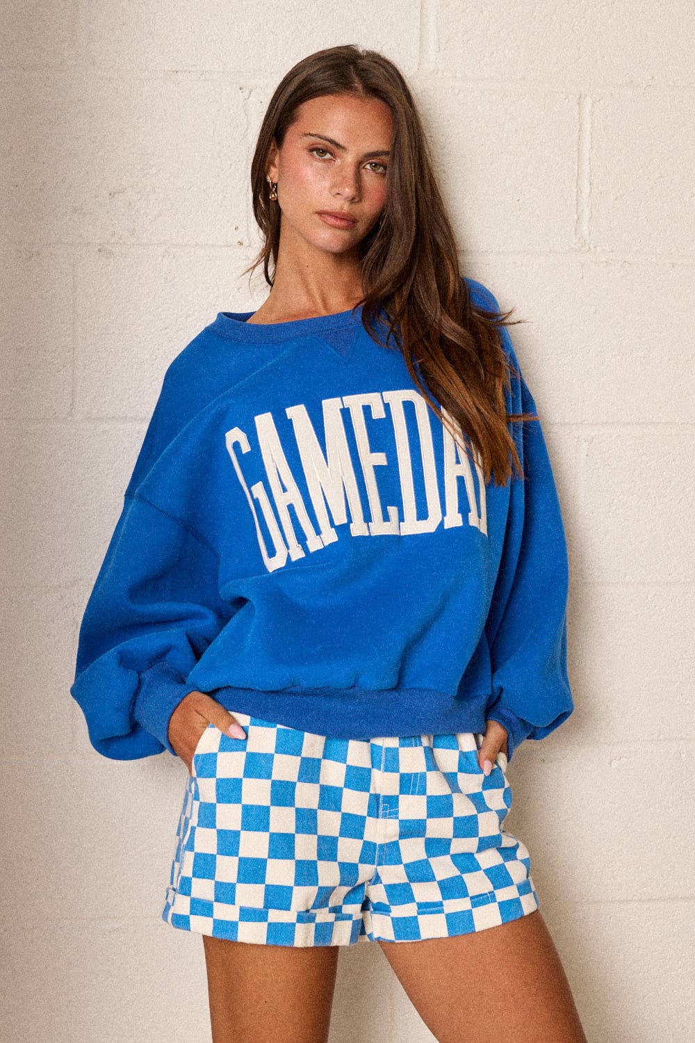 Heather Gameday Sweatshirt Blue