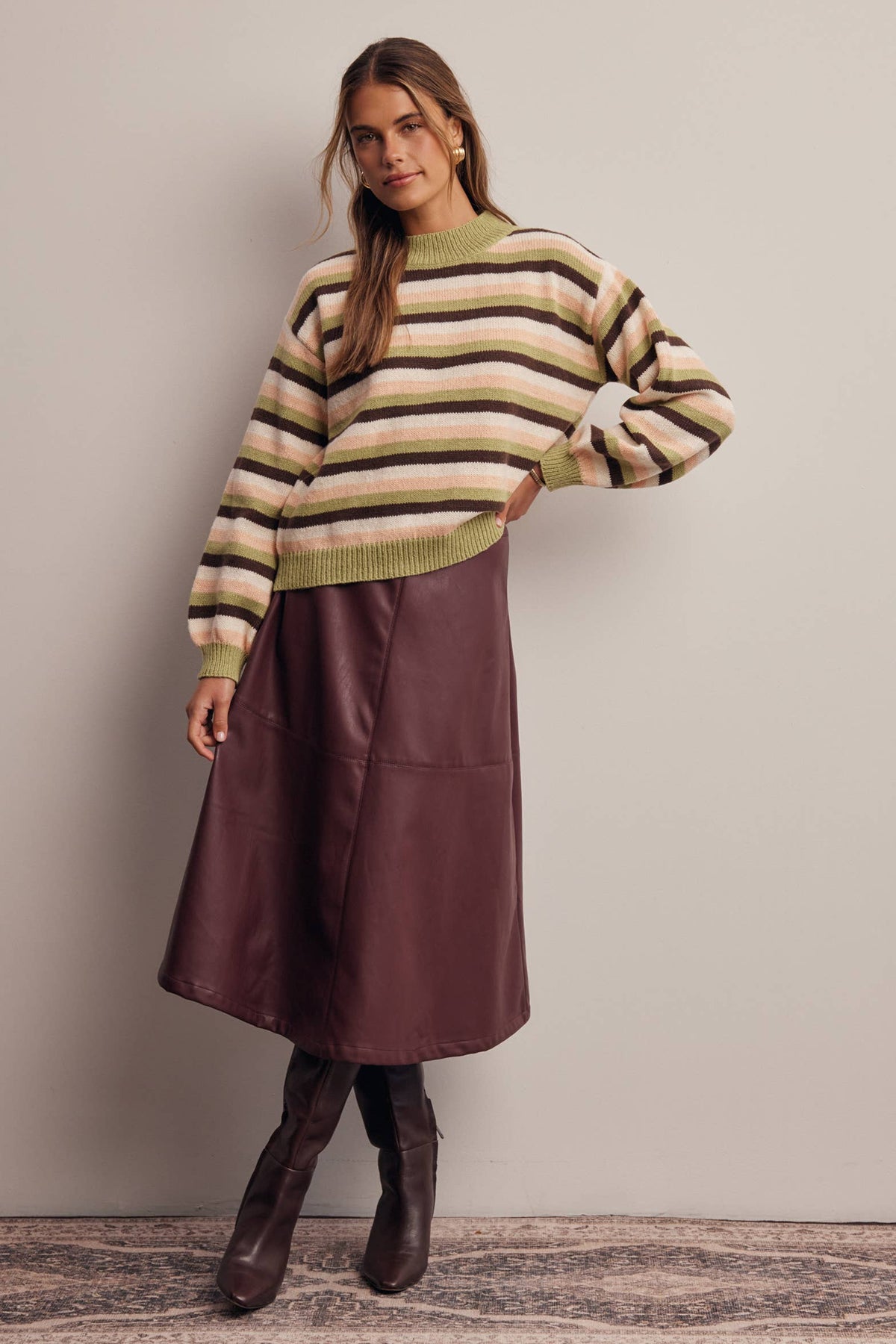 Multi Stripe Knit Sweater