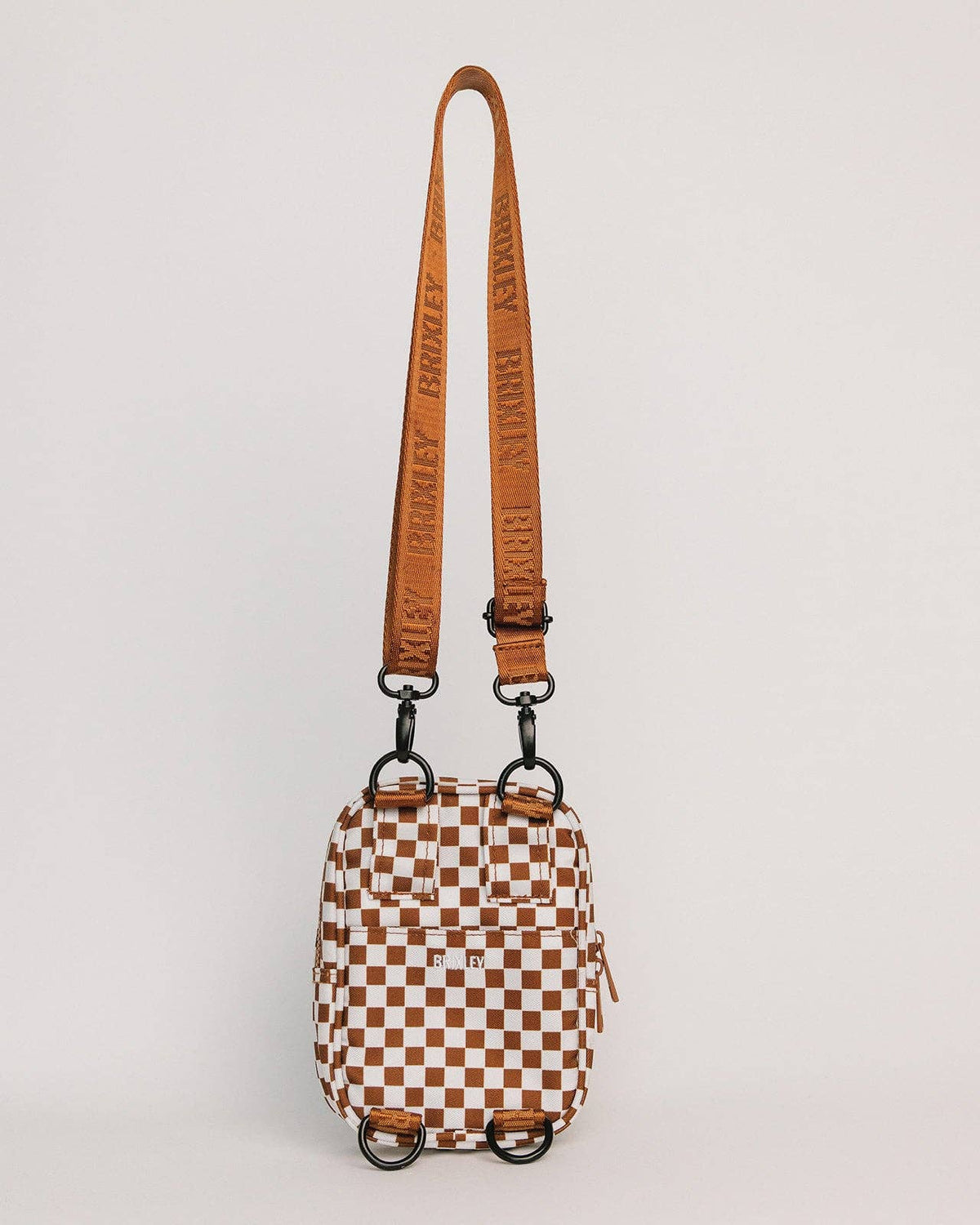 Brown Checkered Brixley Crossbody Sling