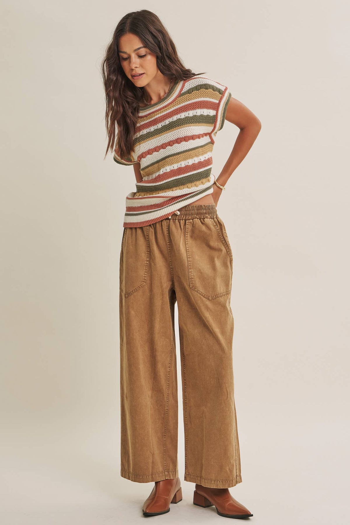 SEASONLESS TRANSITIONAL TEXTURED STRIPE SWEATER VEST